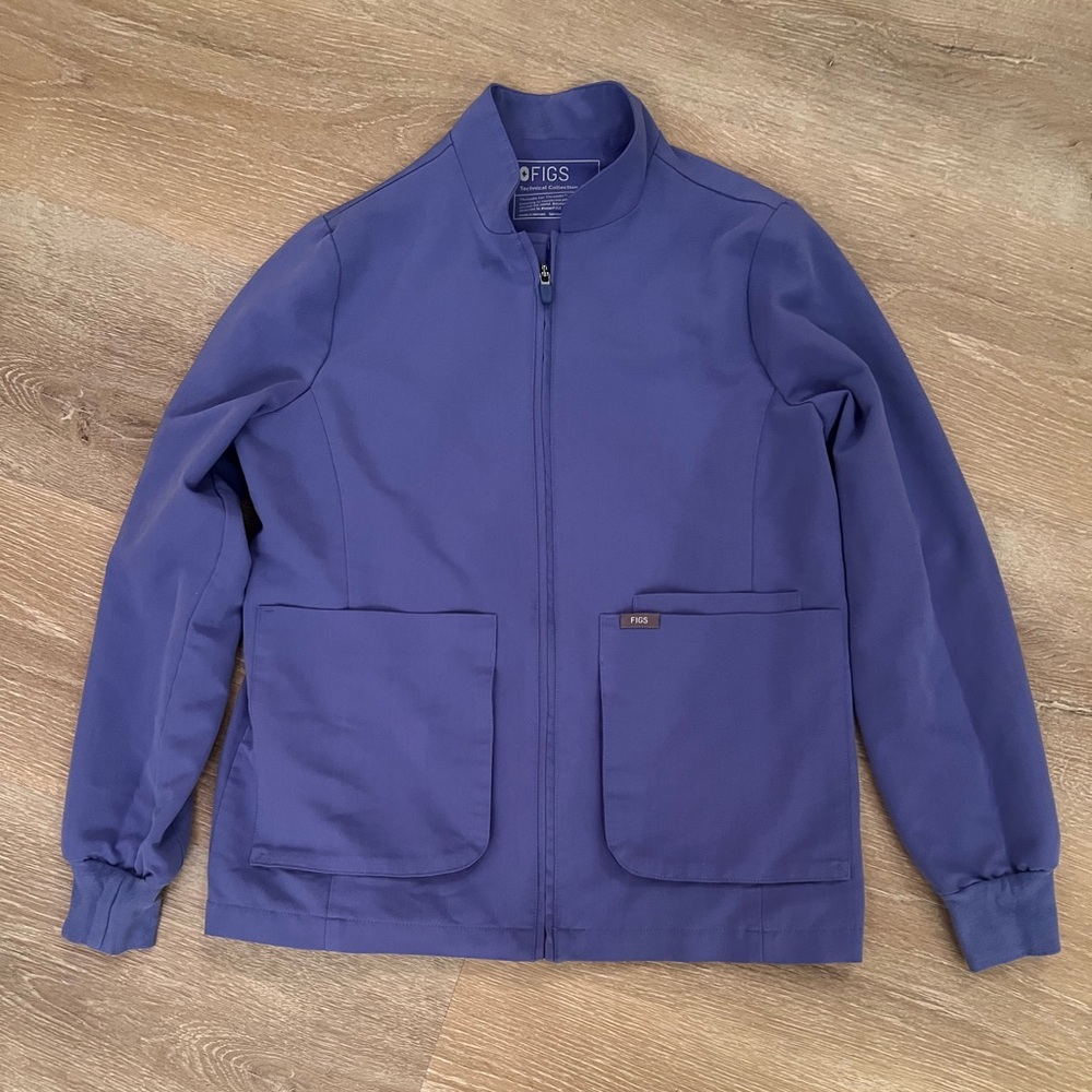 Figs Sebina Scrub Zip-Front Lightweight Jacket